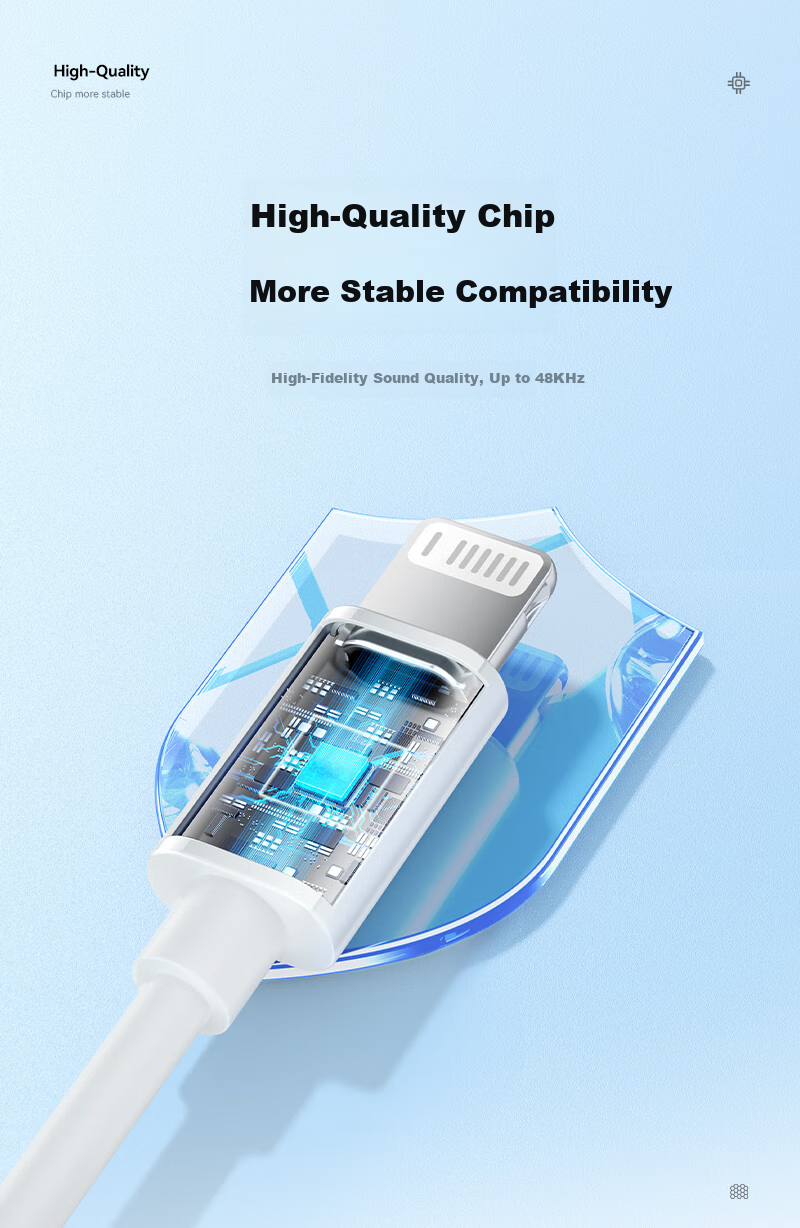 Переходник SAMZHE Lightning на 3.5 мм для наушников, аудиоконвертер для iPhone