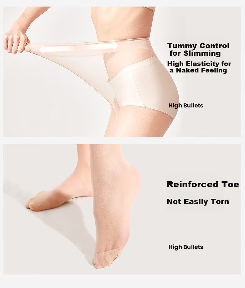 Колготки BONAS Ultra-Thin Black Stockings, женские, летние, солнцезащитные, бархатные, эффект голой ноги, 4 пары