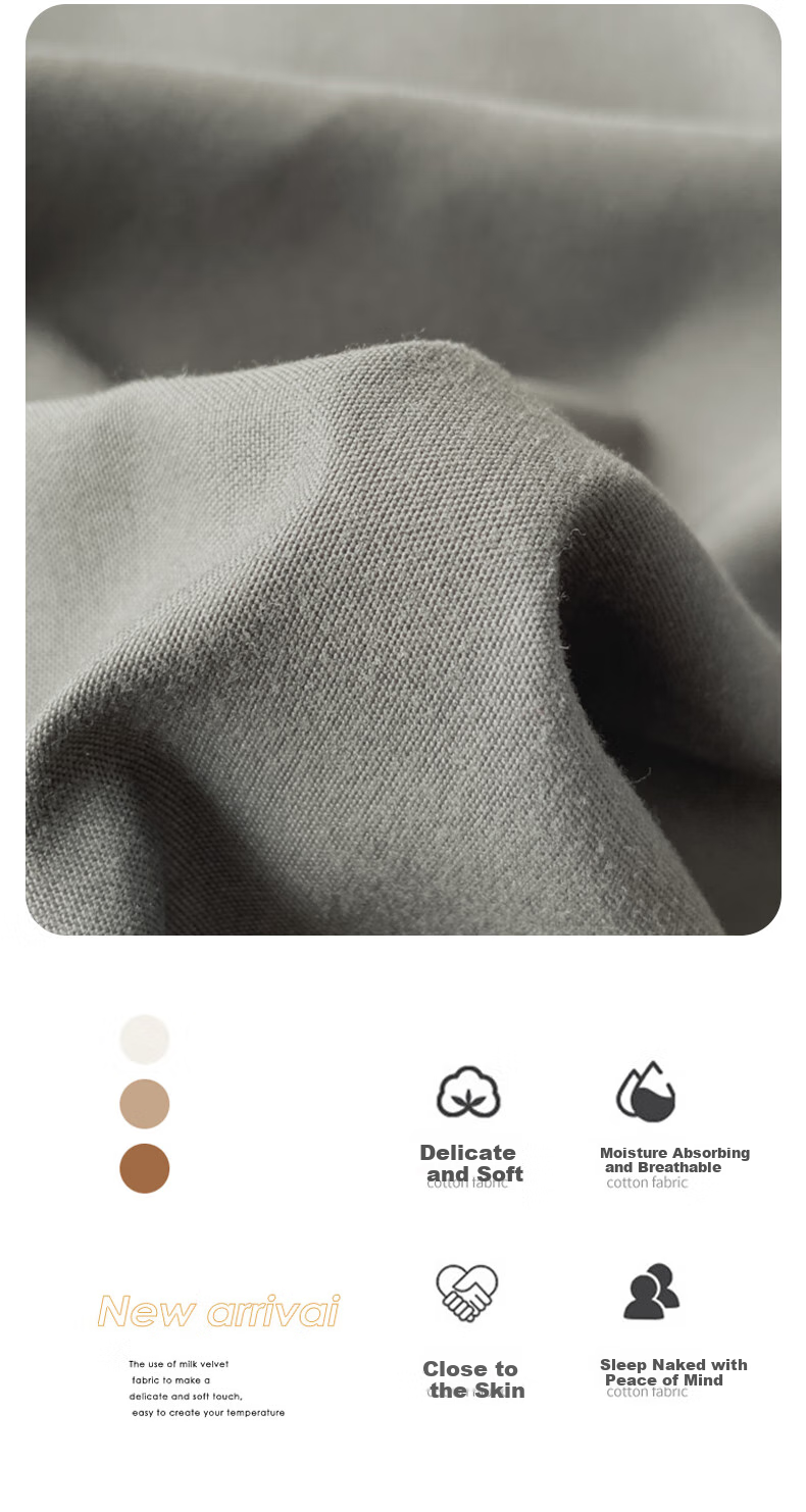 Комплект постельного белья MiiOW Pure Cotton, 220*240 см, 1.8/2.0 м, серый/темно-серый