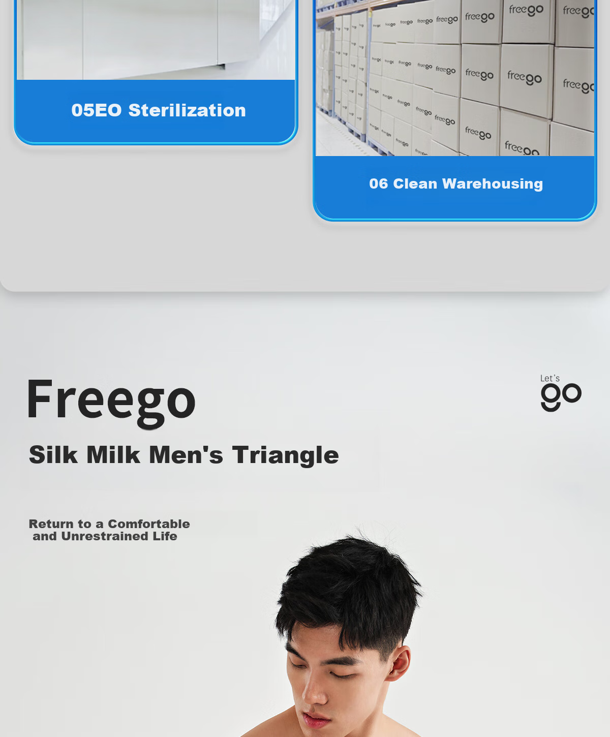 Одноразовое мужское белье Freego, размер 3XL, белое, 5 пар