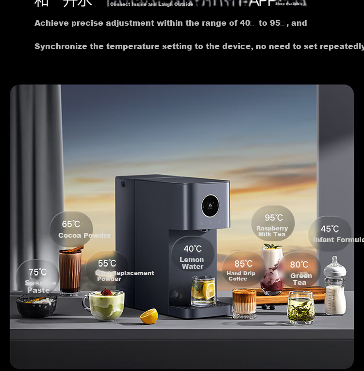 Умный настольный фильтр для воды Xiaomi Mijia RO обратный осмос, система очистки воды с NFC, мгновенный нагрев, разделение отходов, резервуар для воды, уровень 1 энергоэффективности MRH142b