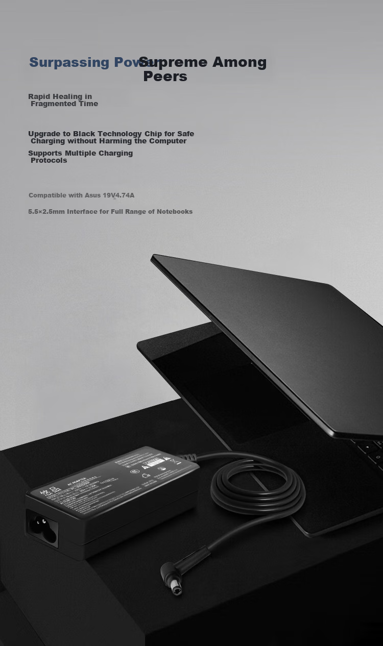 Зарядное устройство для ноутбука Youpin ASUS, совместимое с Lenovo, Shenzhou, Haier, 19V 4.74A, 90W, 5.5*2.5