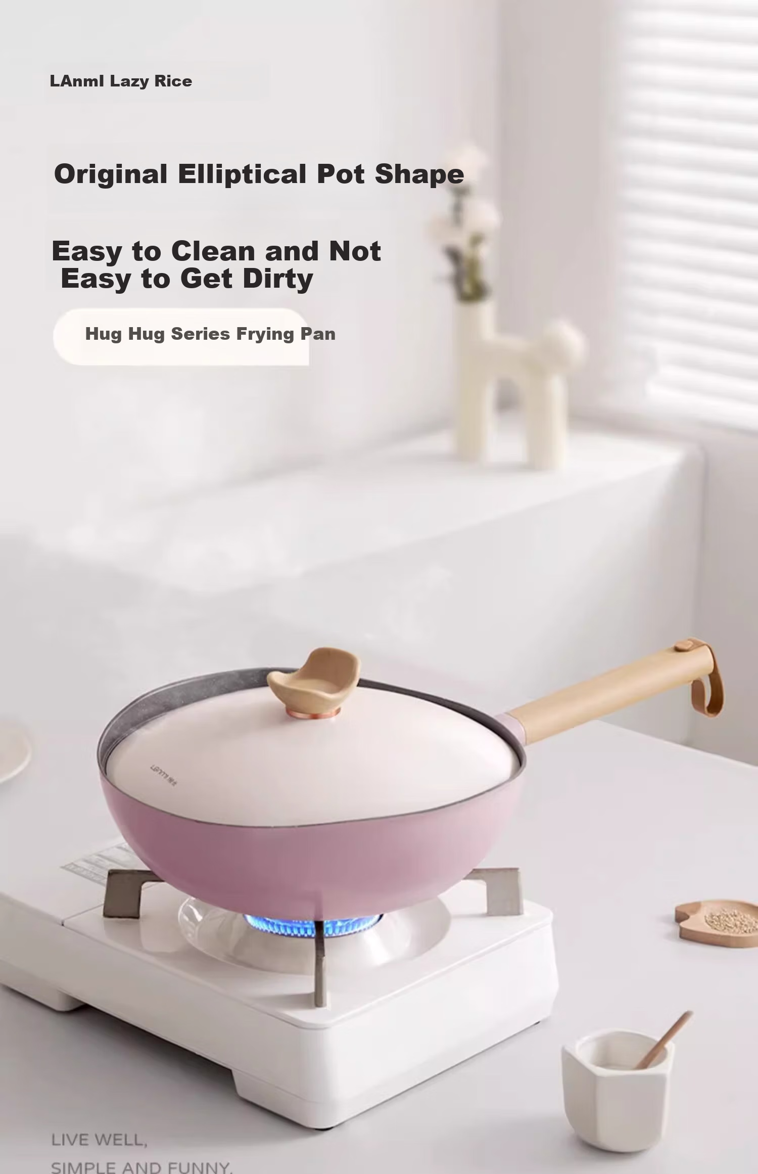 Сковорода Lanmi Titanium Non-Stick Wok, 30 см, с антипригарным покрытием, для дома, подходит для газовых, индукционных и открытого пламени