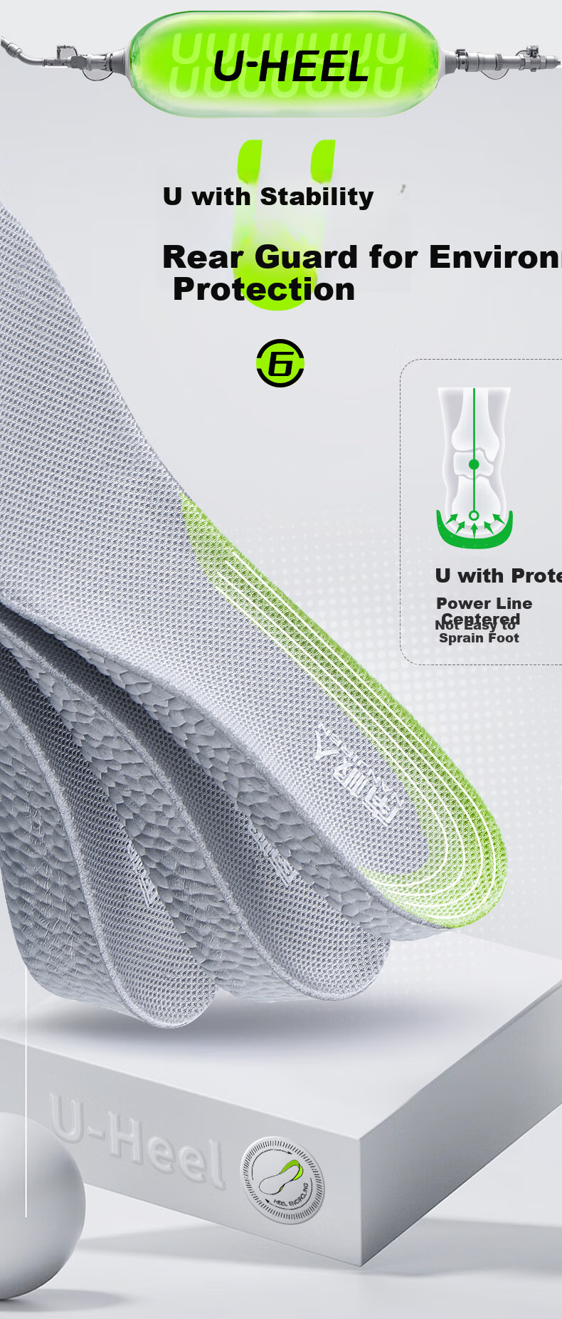 Стельки Nanjiren Boost Lightweight, увеличивающие рост, невидимые, впитывающие пот, спортивные, амортизирующие, полноразмерные для мужчин и женщин, 2,5 см, размер 41-42