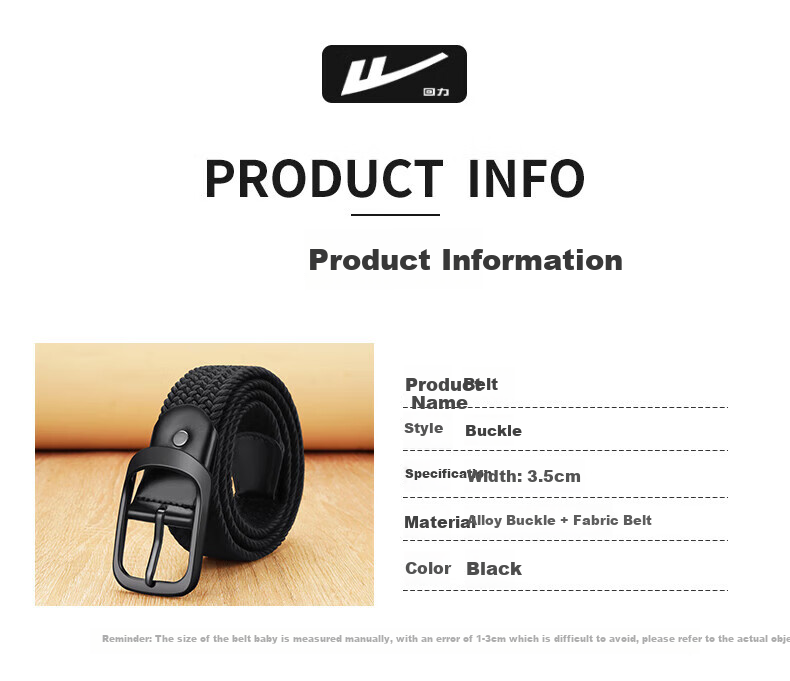 Ремень Huili Canvas Belt с автоматической пряжкой, мужской и женский, тканый, повседневный, дышащий, черный, 120 см