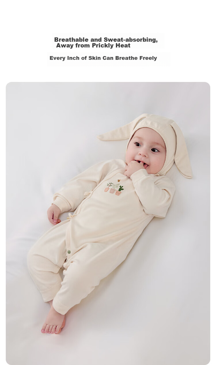 Детский комбинезон Babylove для новорожденных, весна-осень, 0-6 месяцев, хлопковый, с длинным рукавом, в стиле монашеской рясы