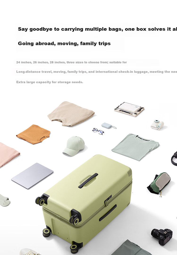 Чемодан Xiaomi Mijia Luggage, 26-дюймовый, PC, большой вместимости, с универсальными колесами, кодовым замком, угольно-черный