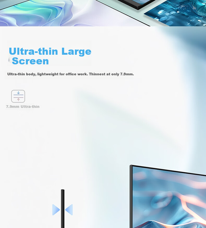 Компьютерный монитор Zhanghong 27 дюймов, 27G7F, IPS, 1920x1080, 100 Гц, 6 мс, HDMI/DP/VGA, черный