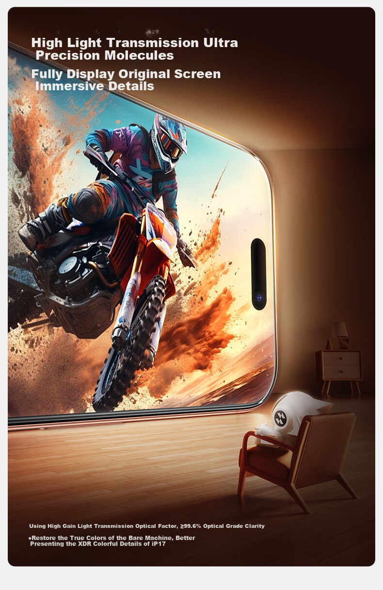 Защитное стекло Shanmo для Apple iPhone 17 Pro Max, 3D горячее изгибание, AR антибликовое, магнитное напыление, пыленепроницаемая пленка высокой четкости
