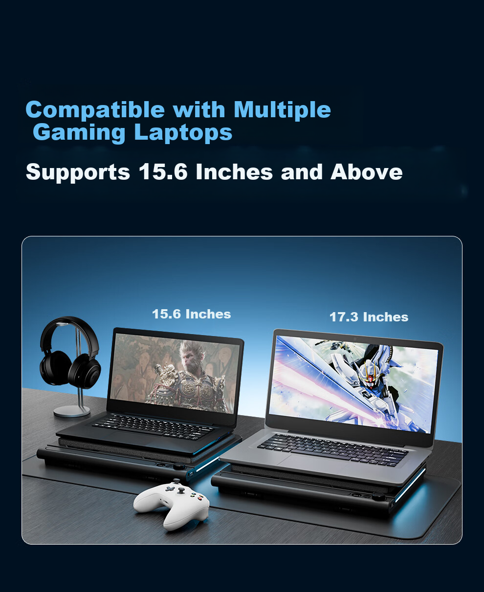 Охлаждающая подставка для ноутбука Jichuan FX7, игровая, для Lenovo Legion, Alienware, Tianxuan, Aurora ROG и ноутбуков с водяным охлаждением