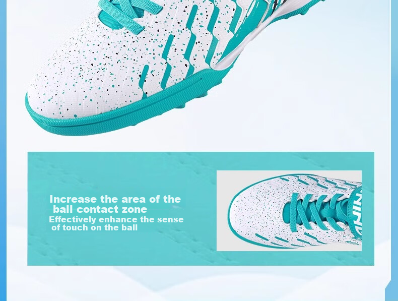 Детские футбольные бутсы Li-Ning, шиповки TF для старших детей и подростков, для начальной и средней школы, для мальчиков и девочек 6-12 лет, профессиональные дышащие бутсы, зеленые, размер 31