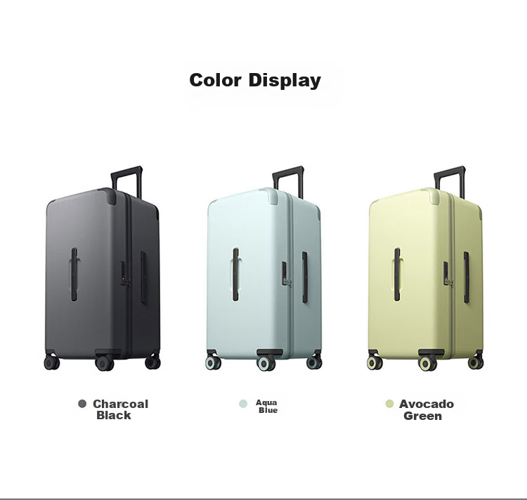 Чемодан Xiaomi Mijia Luggage, 26-дюймовый, PC, большой вместимости, с универсальными колесами, кодовым замком, угольно-черный