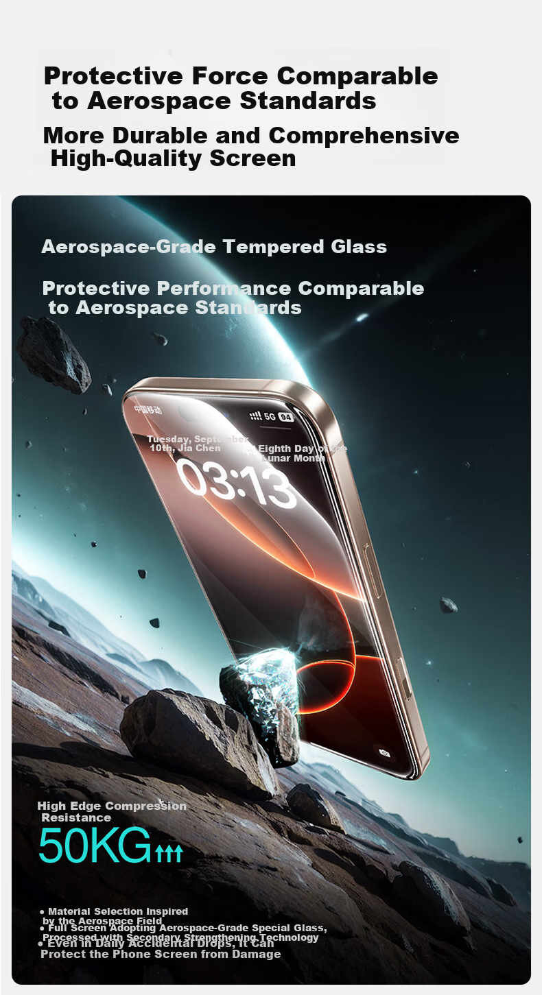 Защитное стекло SmartDevil для Apple iPhone 16 Pro Max, 3D горячая гибка, 0.18 мм, ультратонкое, HD, антипылевое, 2 шт.
