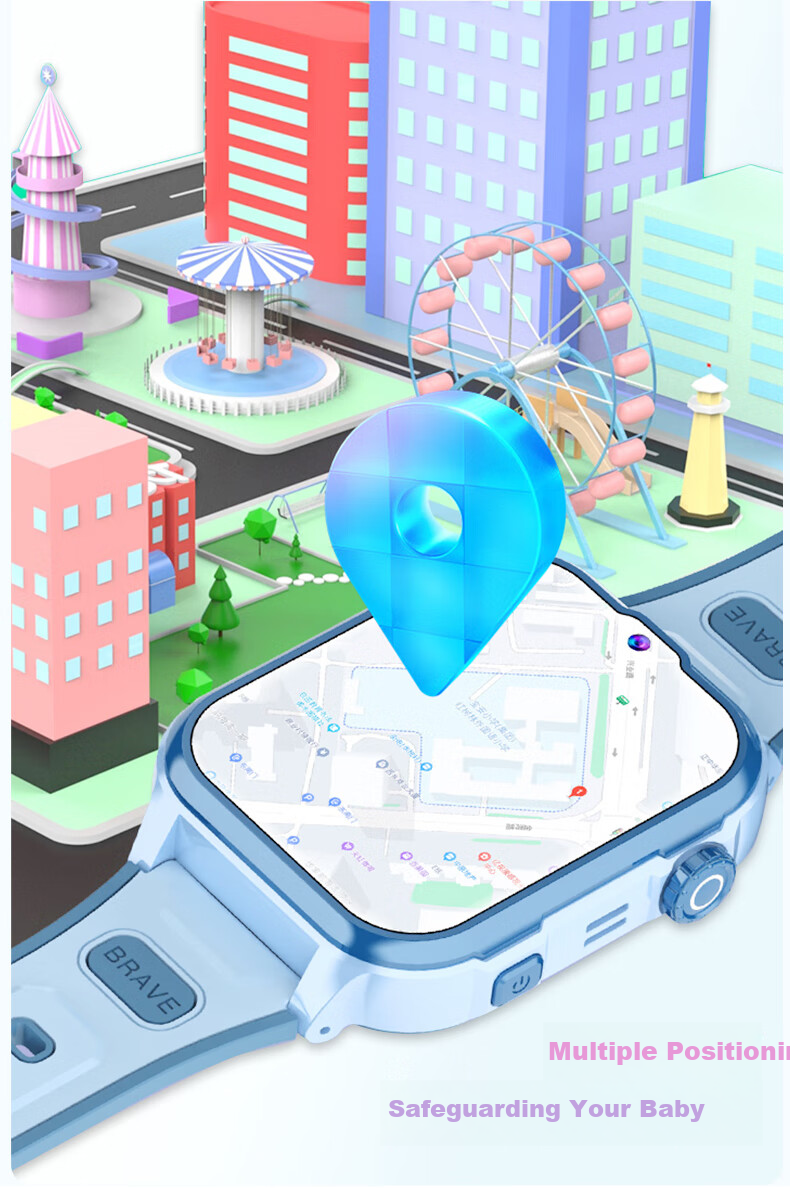 Детские смарт-часы Soaiy Y65, синие, с GPS, 4G, водонепроницаемые, с SIM-картой, для детей и подростков, с функцией видеозвонков и голосового чата
