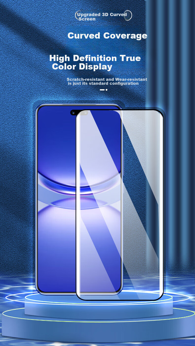 Защитное стекло Baozou для Huawei Nova 12 Pro/12 Ultra, противоударное, антиотпечатки, полное покрытие экрана