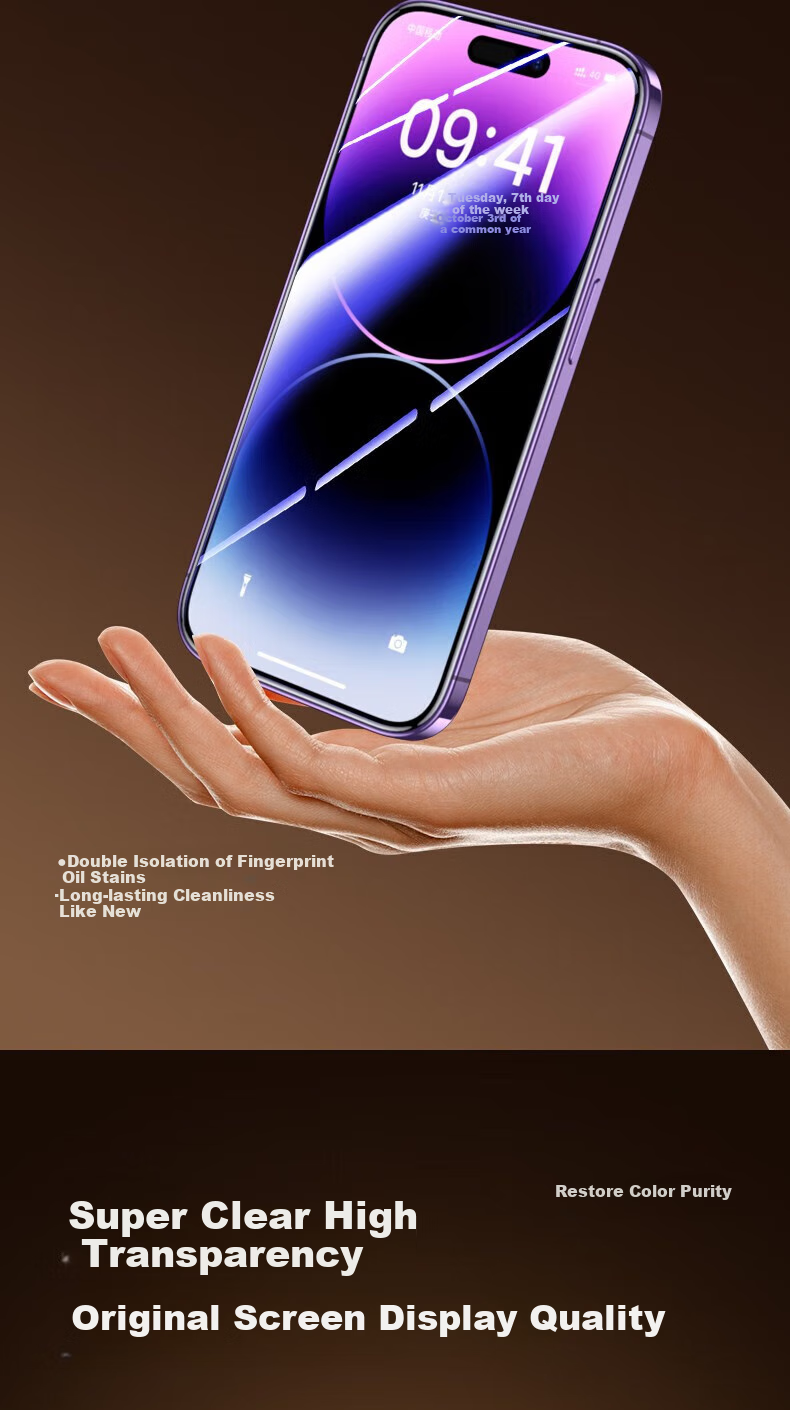 Защитное стекло Baozou для Apple iPhone Xs Max, прозрачное, противоударное, олеофобное, полное покрытие