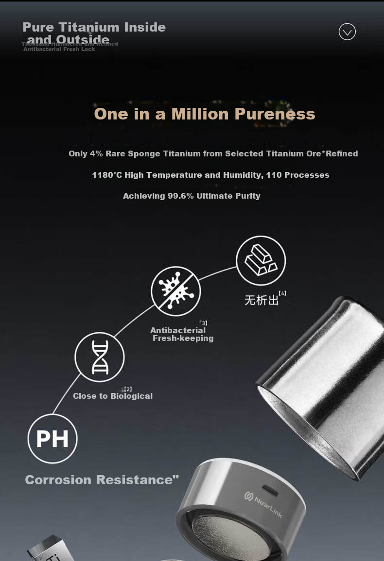 Huawei Zhixuan HarmonyOS Smart Tea Infuser Cup, Pure Titanium Tea Separator, 420ml, Valentine's Day Gift for Husband Or Boyfriend