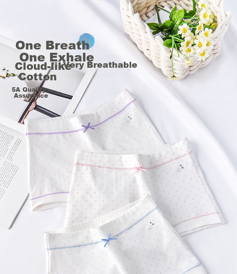 Трусы женские Ailier&ouluola, подростковые, хлопковые, модель 8299XXL, размер 2XL, 3 шт.