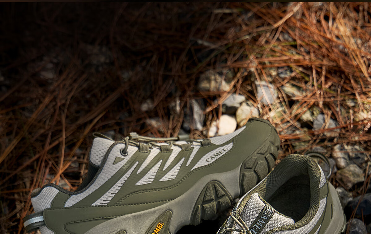 Мужские кроссовки CAMEL G15A171028, дышащие, мягкие, легкие, уличные, для хайкинга, черные/бело-кремовые, размер 43