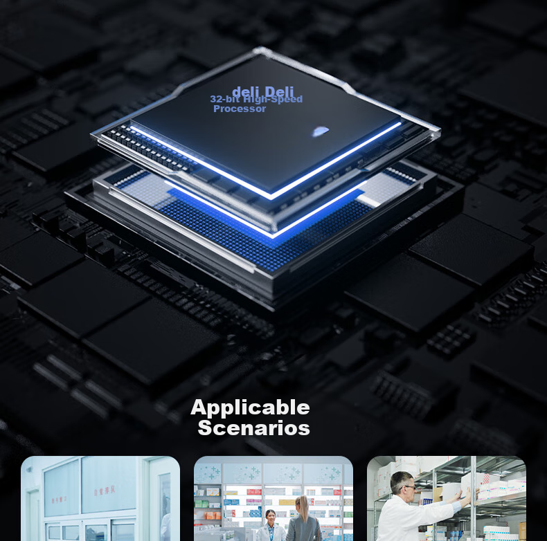 Сканер Deli GK920 для фармацевтической прослеживаемости, высокоскоростной, распознавание QR-кодов и штрих-кодов для аптек, больниц, складов