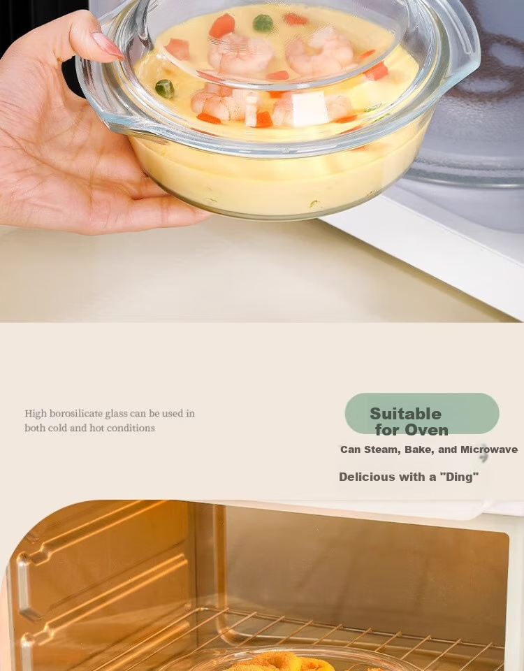 Стеклянная миска с крышкой