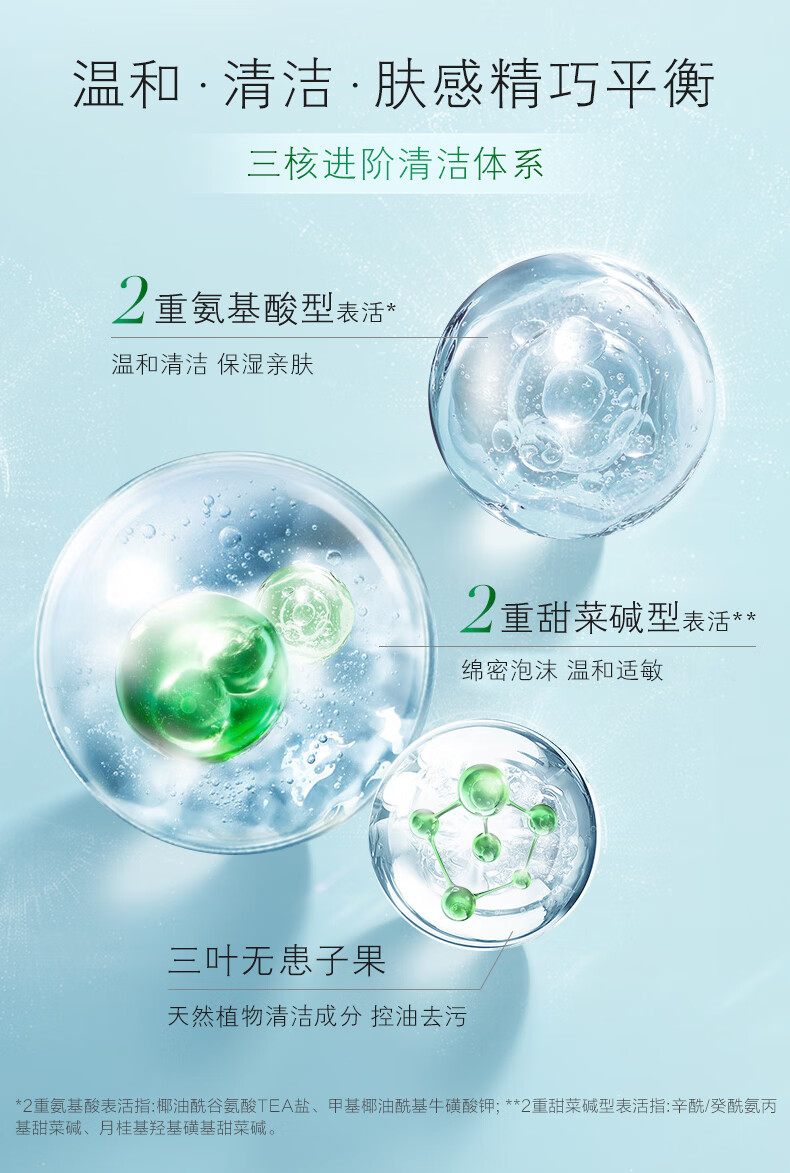 养生堂氨基酸洁面慕斯温和清洁毛孔女控油保湿泡沫洗面奶30ml