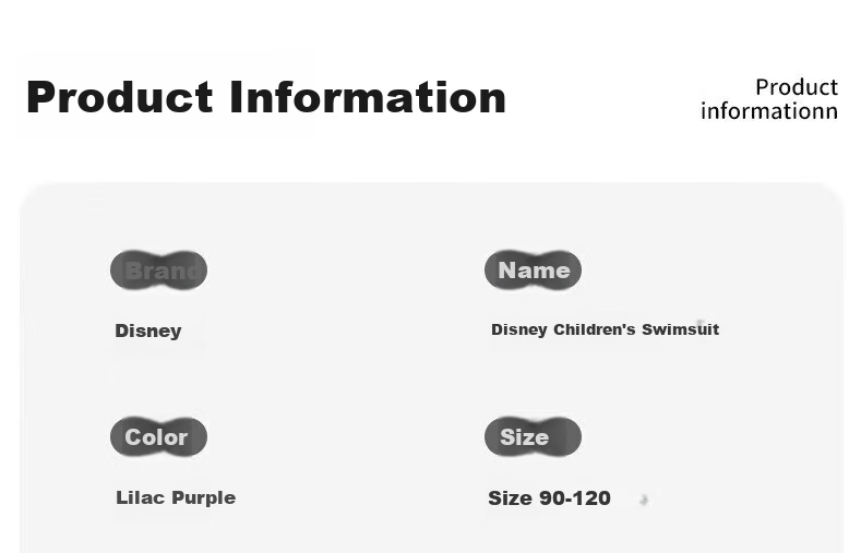 Детский купальник Disney, цельный, для девочек и малышек 3-6 лет, D35024, цвет лавандовый, размер 120