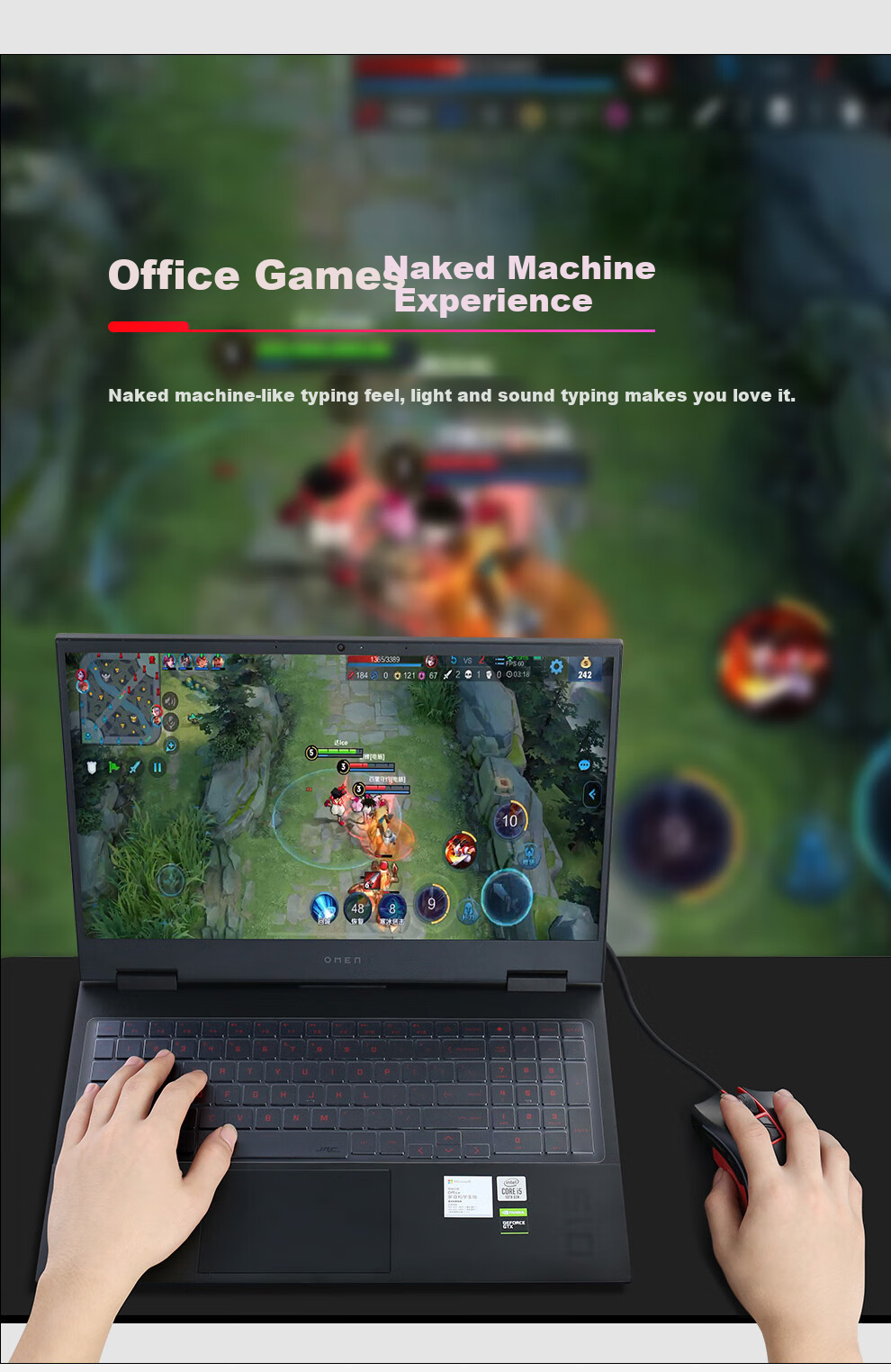 Защитная пленка для клавиатуры Jichuan HP Shadow Elf 11/10/9 Intel/8 Pro, ультратонкая прозрачная TPU, пылезащитная, водонепроницаемая