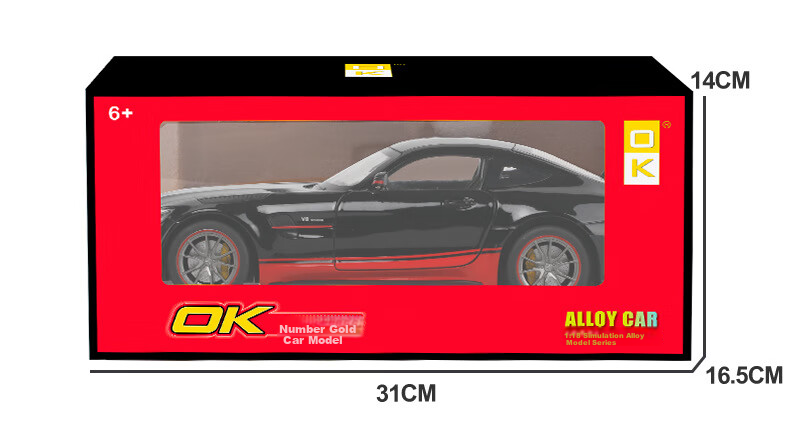 Модель автомобиля Heimanba Mercedes-Benz GTR 1:18 Черный Рыцарь, коллекционная игрушка из сплава для детей, подарок