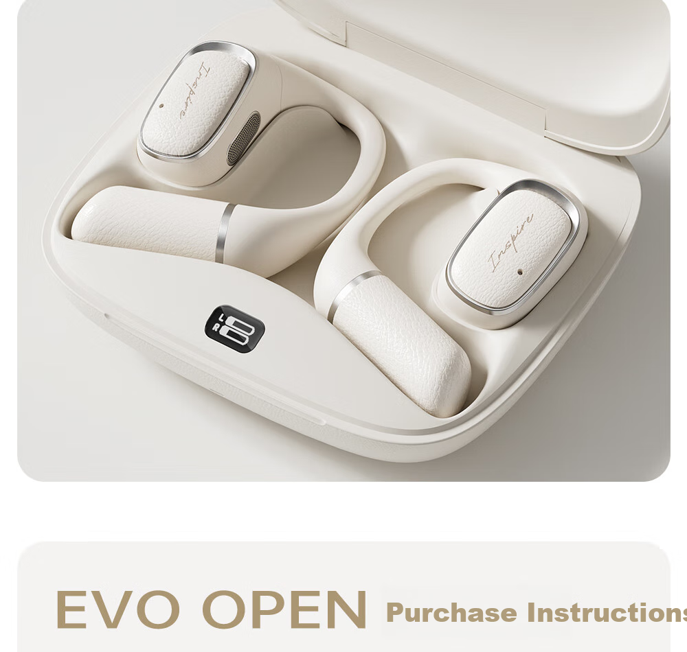 Беспроводные наушники Manbuzhehua Zai Evo Open Bluetooth, с открытым дизайном, длительным временем автономной работы, комфортной посадкой, пространственным звуком, цвет "Туманный розовый", совместимы с Apple, Huawei, Xiaomi