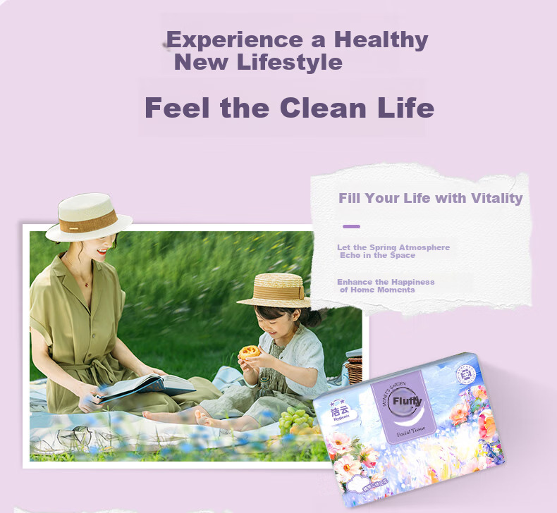 Hygienix Платочки бумажные, серия Monet Garden, 3-слойные, 90 листов * 20 упаковок. Мягкие, влажные салфетки, туалетная бумага.