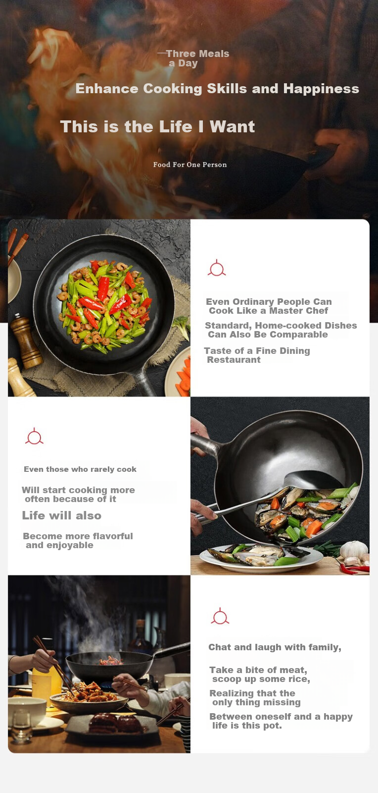 Zhensanhuan Zhangqiu Iron Wok, Handmade Stir-Fry Pan, Uncoated Cooking Pot, Non-Stick Pan, Traditional Cast Iron Wok, Zongshi 32cm