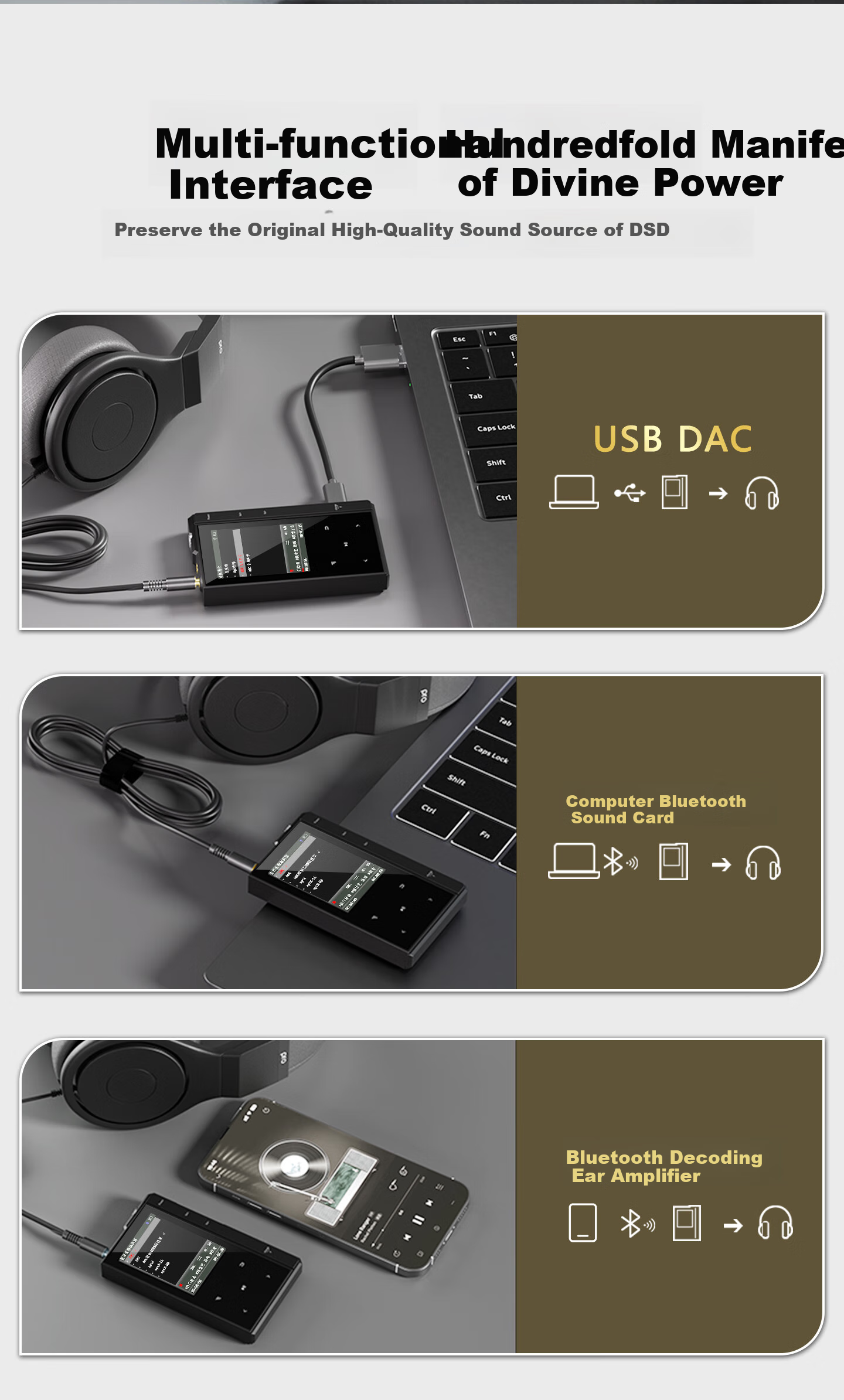 Портативный Hi-Fi плеер Z6Pro, MP3/MP4 плеер, DSD Native Lossless, Bluetooth, 1.2-3.5 дюйма, 1500 мАч, 20Hz~20Khz, 1.2W