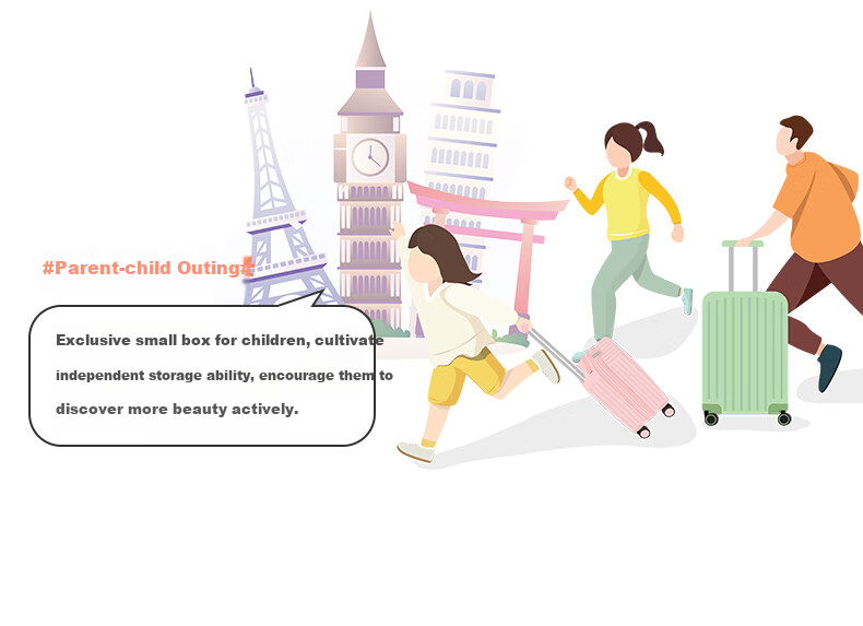 Чемодан Aji Luggage, женский, ручная кладь, 14 дюймов, легкий, для путешествий, весна-осень, детский