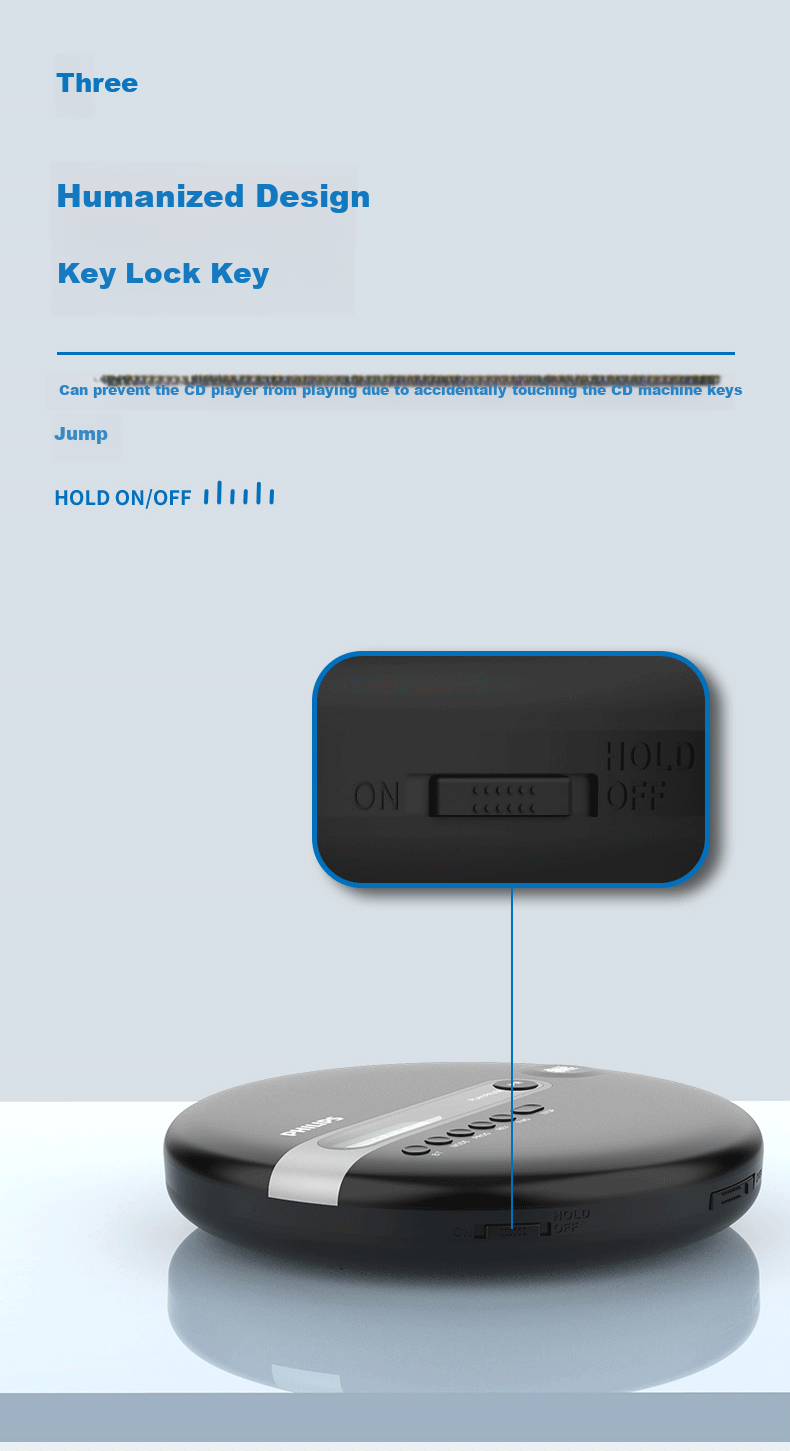 Портативный CD-плеер PHILIPS EXP2368 с Bluetooth, антишок, черный