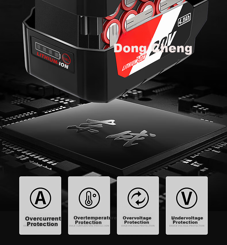 Бесщеточный ударный гайковерт Dongcheng 20V DCPB288 (DT), промышленный пневматический ударный гайковерт с литиевой батареей, электроинструмент