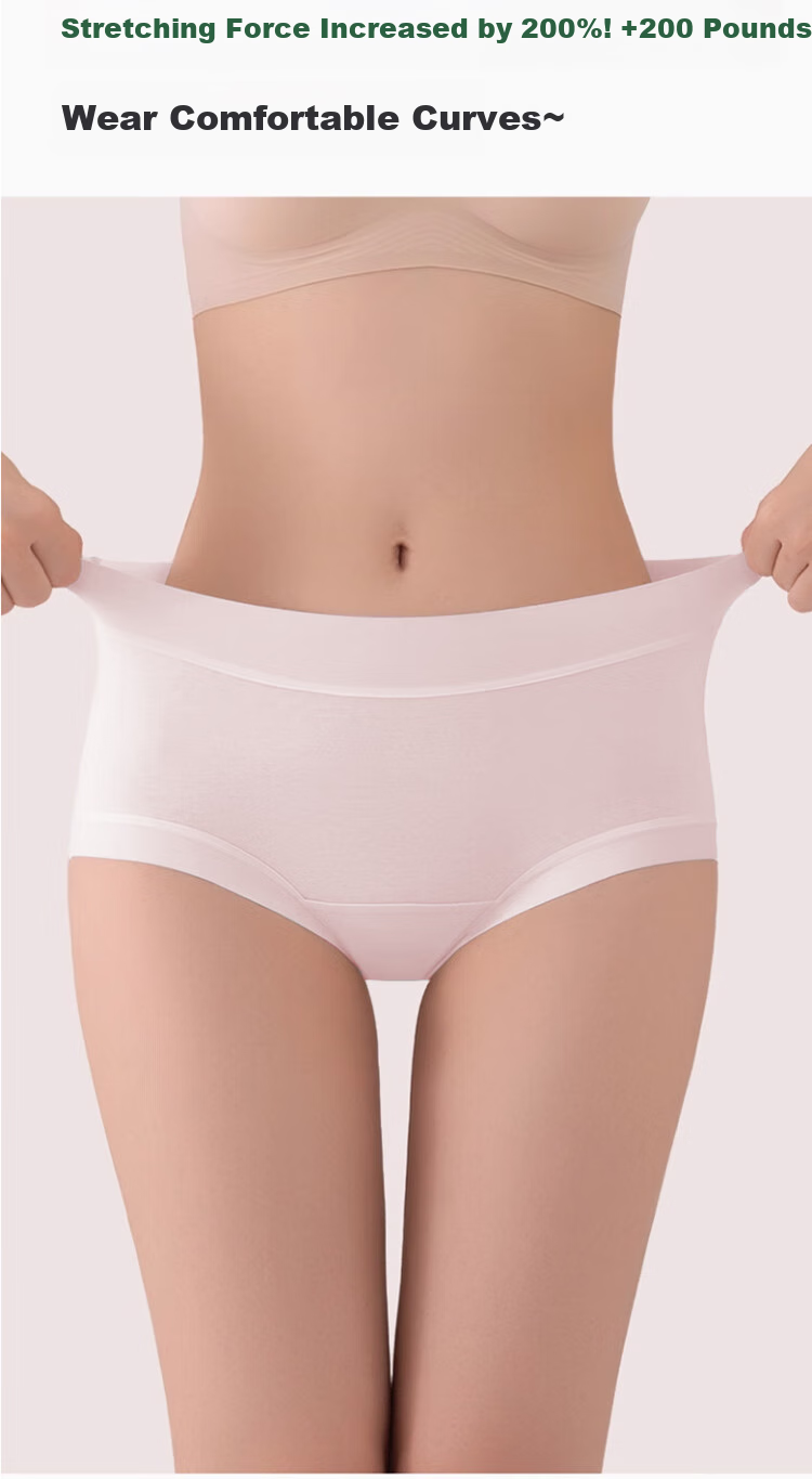 Женские трусы Yalu Plus Size, хлопковые, с высокой талией, антибактериальные, размер 6XL (220-240 кг), 3 шт.