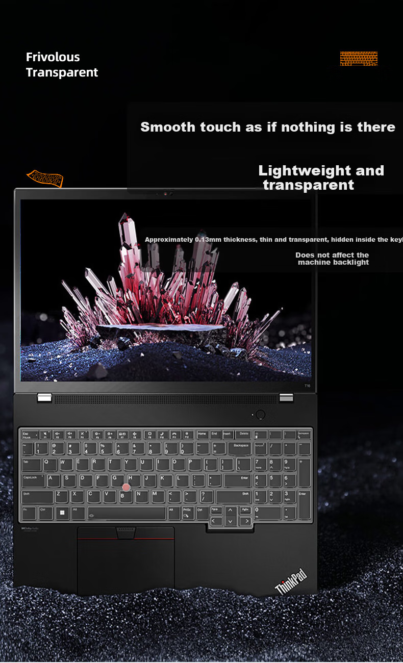 Защитная пленка для клавиатуры Jiasu для Lenovo ThinkPad E16/T16/P16/P16v/P16s, защитная пленка для моделей 2025/24/23, пыле- и водонепроницаемая