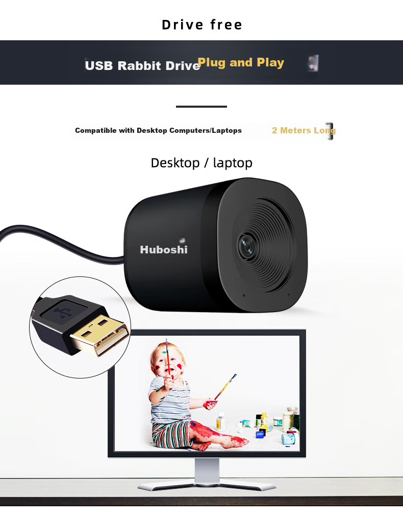 Веб-камера Huiboshi Live Streaming 4K Ultra HD, автофокус, для онлайн-классов, удаленного обучения, видеозвонков, записи, обучения каллиграфии и живописи, высокоскоростная камера с подставкой