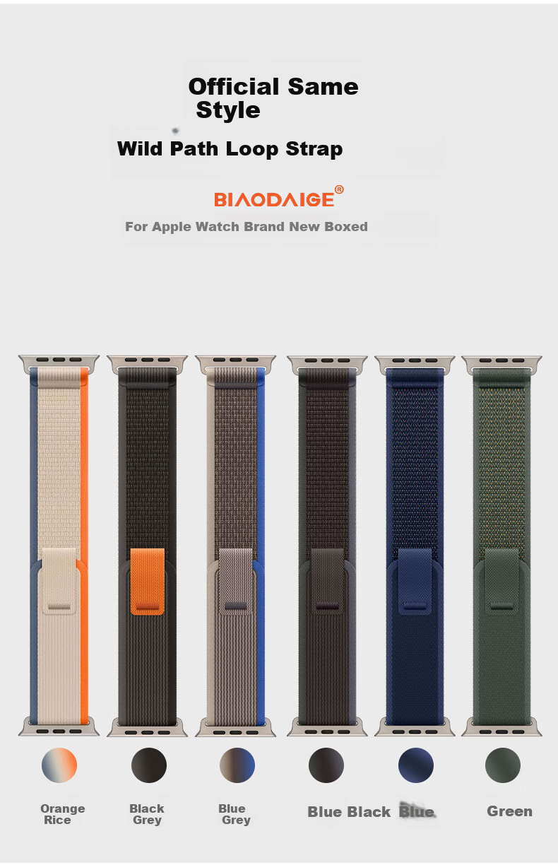 Ремешок Biaodaige для Apple Watch Series 10, нейлоновый, серый, 44/45/46/49 мм