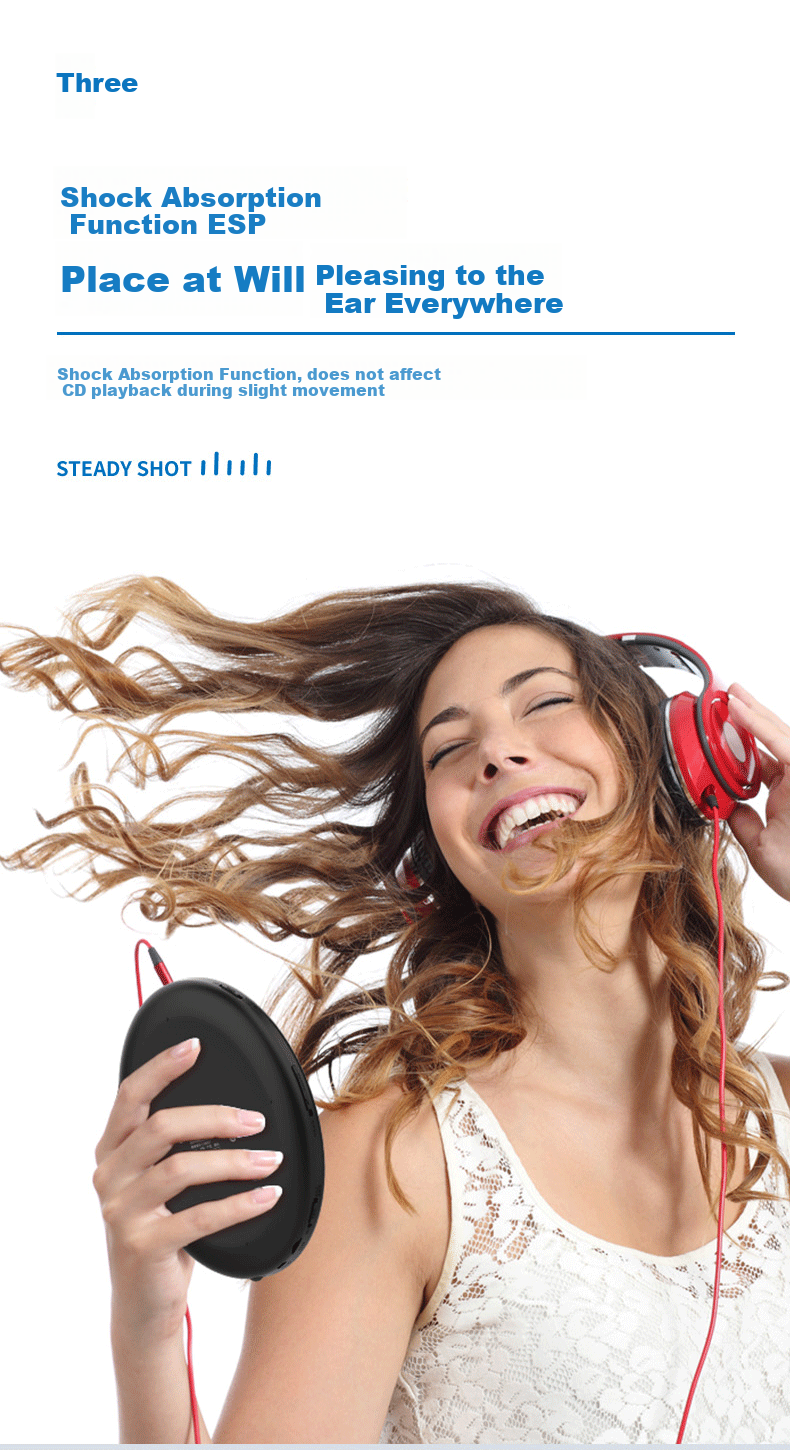 Портативный CD-плеер PHILIPS EXP2368 с Bluetooth, антишок, черный