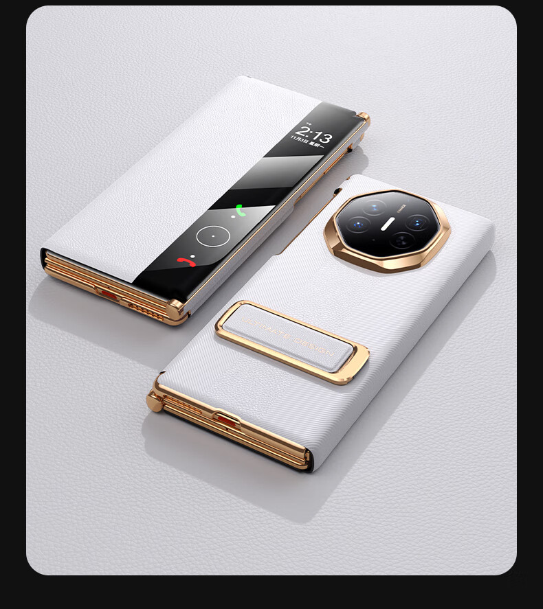 Чехол Guanyue для Huawei Mate Xs/Mate XTs, кожаный, бизнес-стиль, противоударный, с подставкой, черный