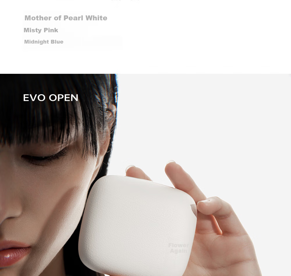 Беспроводные наушники Manbuzhehua Zai Evo Open Bluetooth, с открытым дизайном, длительным временем автономной работы, комфортной посадкой, пространственным звуком, цвет "Туманный розовый", совместимы с Apple, Huawei, Xiaomi