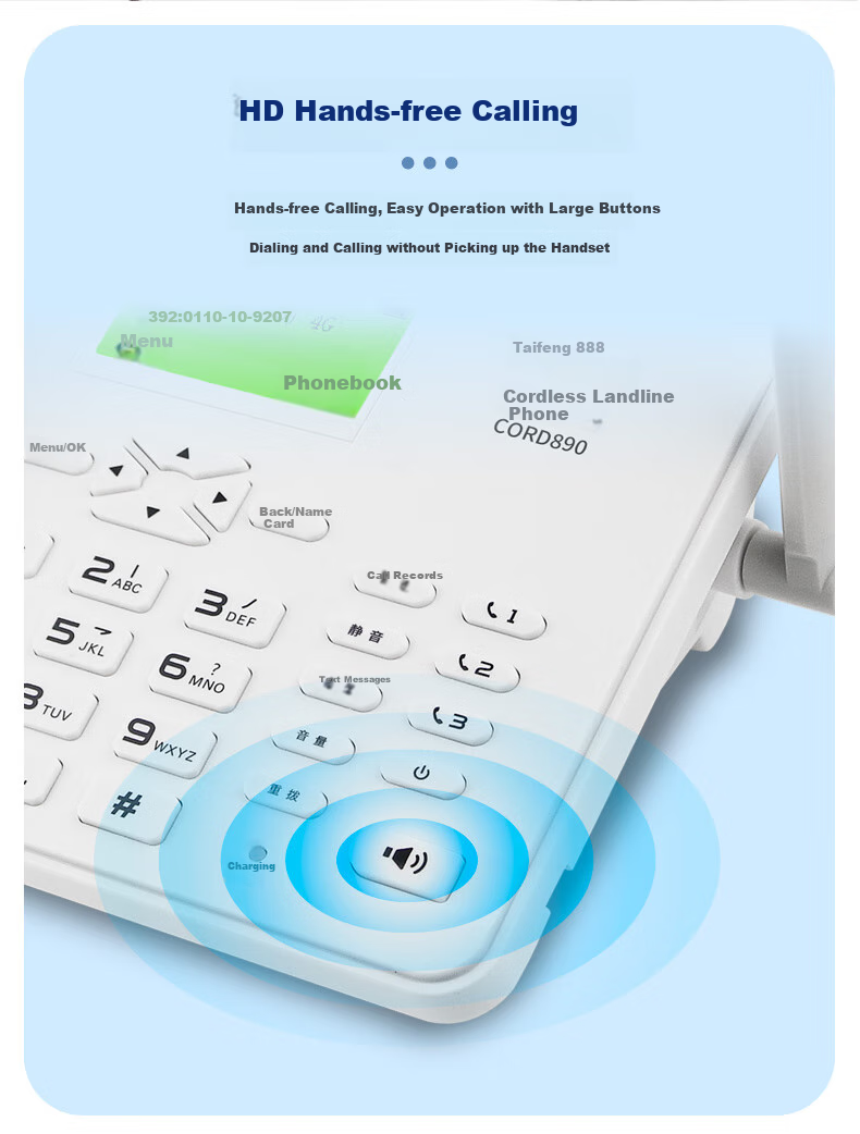 Стационарный телефон Taifeng888, беспроводной, 4G/5G, для офиса и дома, черный