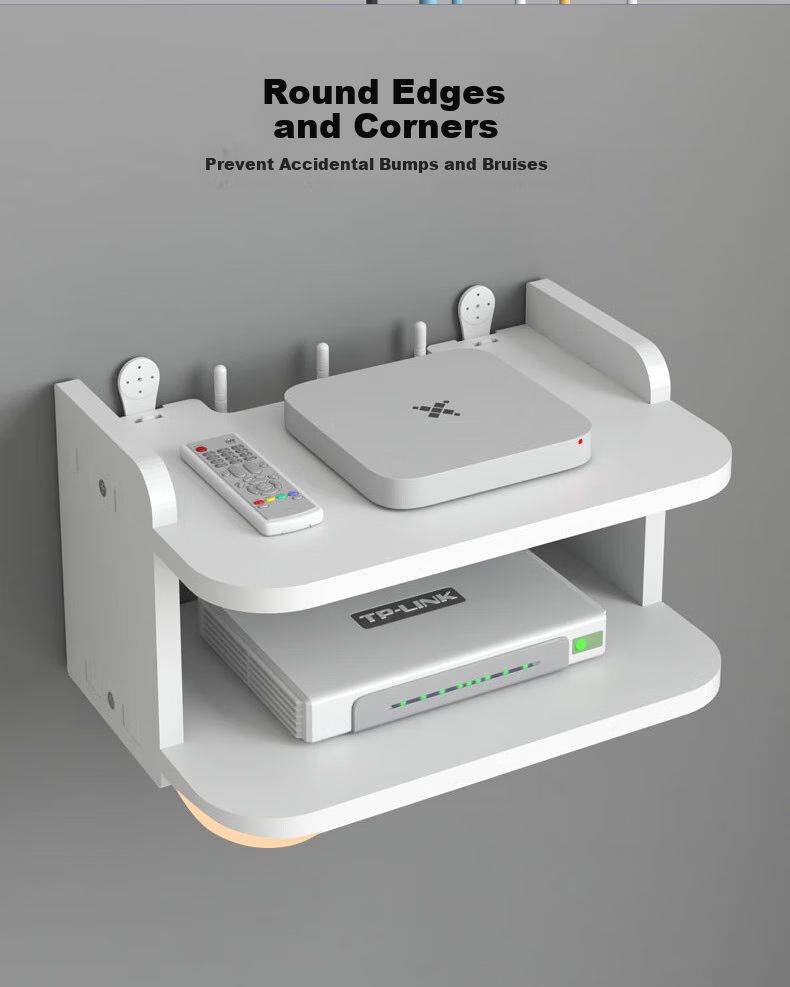 Полка для роутера Jingjiayi, ящик для хранения Wi-Fi, настенная полка-органайзер, без сверления
