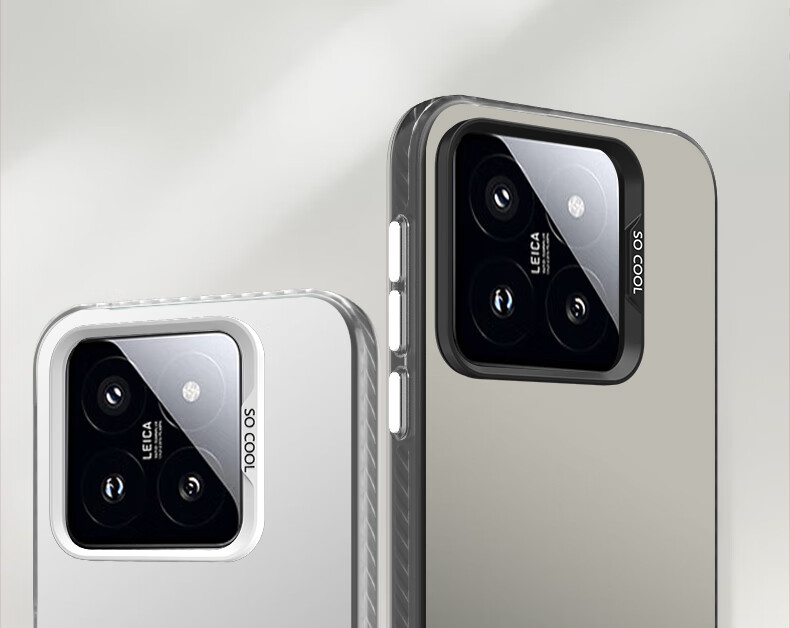 Чехол-накладка "Baozou" для Xiaomi 14, силиконовый, противоударный, с лазерным градиентом, frosted, серый