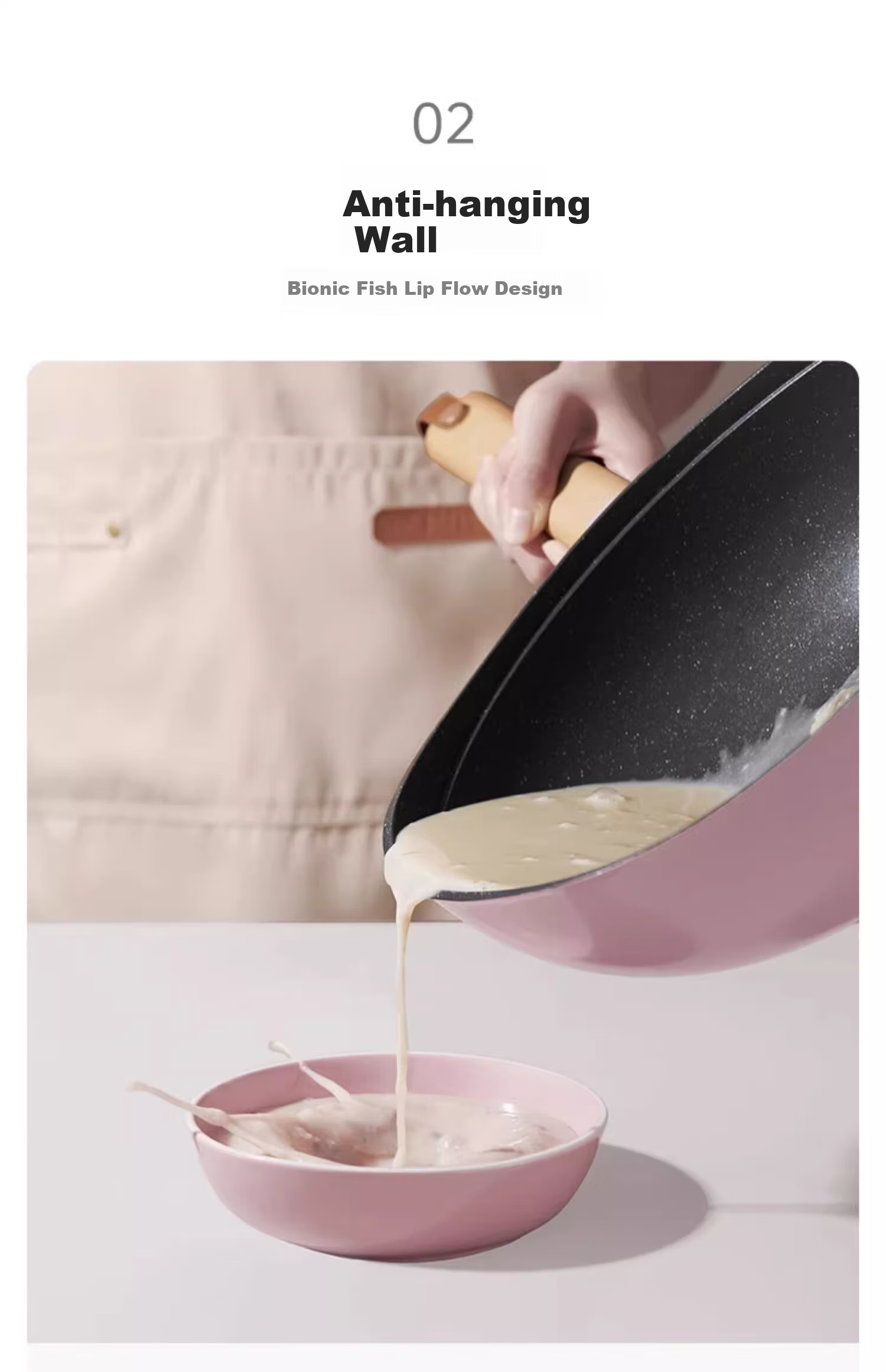 Сковорода Lanmi Titanium Non-Stick Wok, 30 см, с антипригарным покрытием, для дома, подходит для газовых, индукционных и открытого пламени