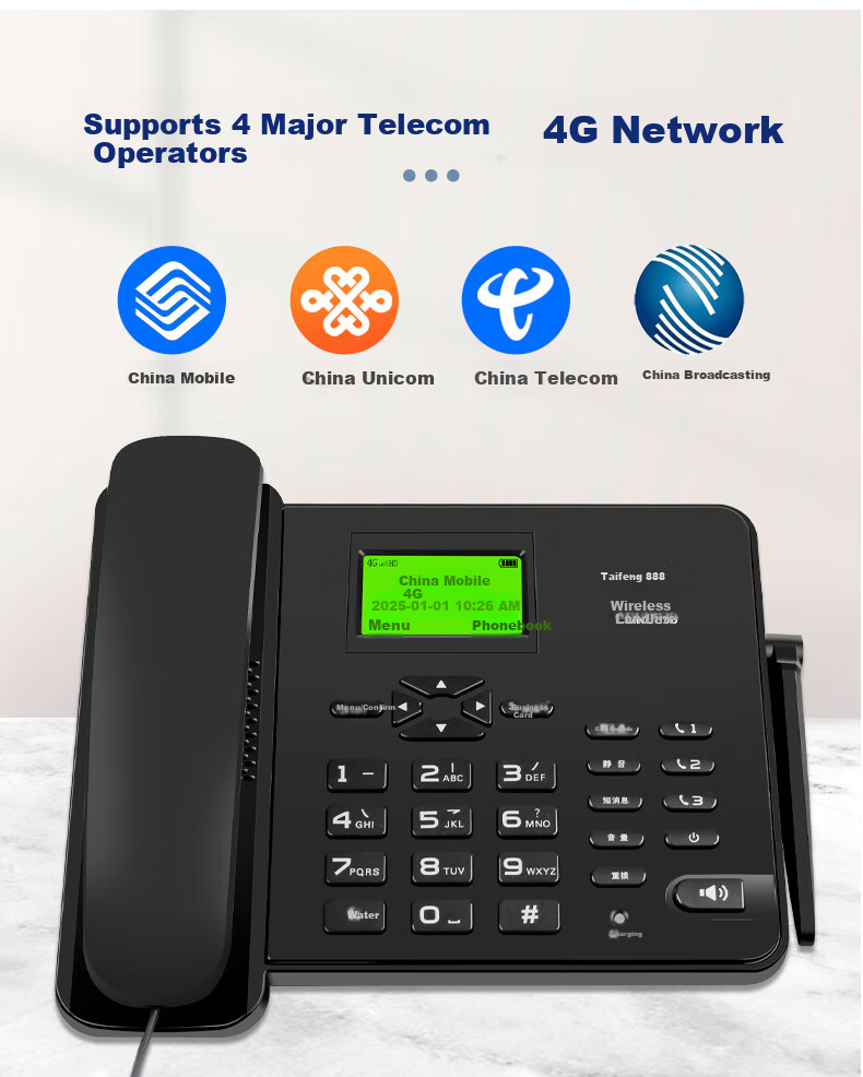 Стационарный телефон Taifeng888, беспроводной, 4G/5G, для офиса и дома, черный