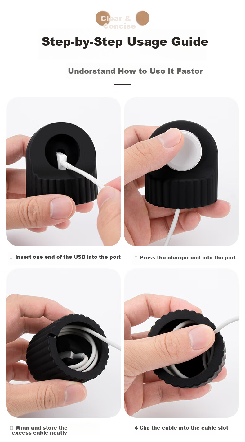 Зарядная подставка BHO для Apple Watch, беспроводная зарядка для Apple Watch S11/S10/SE/S9/8/7/6/Ultra3/2, настольная док-станция, силикон, серая