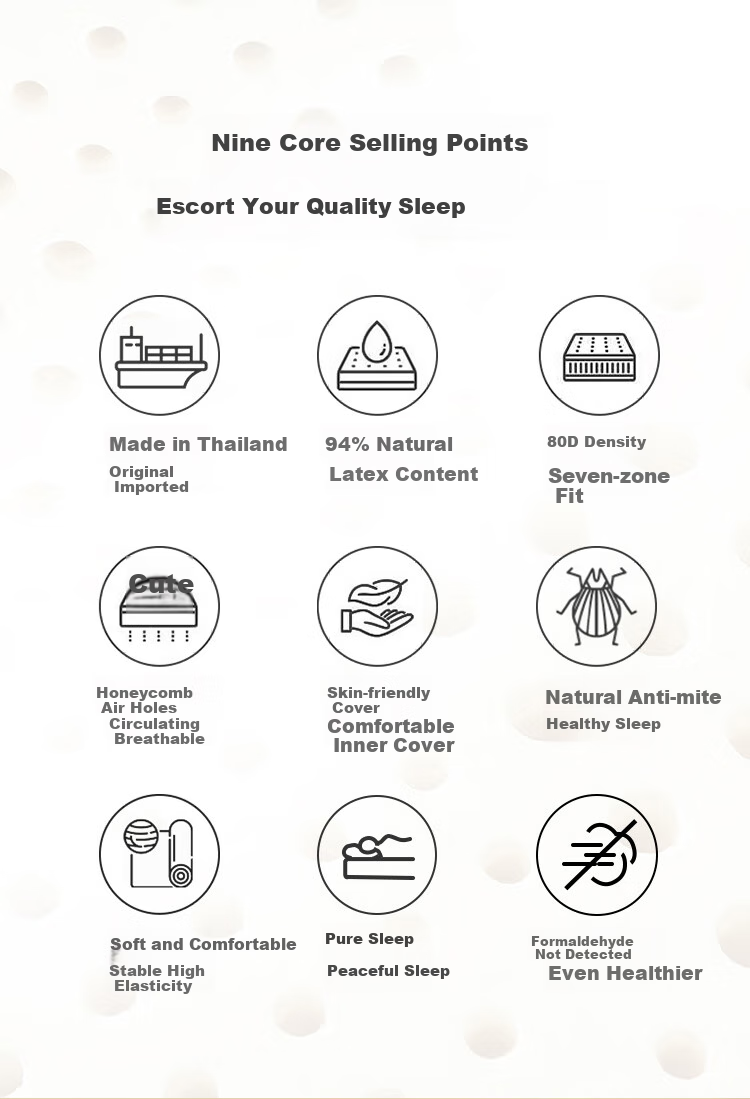 Матрас JD Original Light Oxygen Latex Mattress, 94% натуральный латекс, 80D, односпальный размер, 120x200x7.5 см